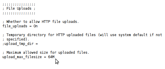 خطای exceeds the upload_max_filesize